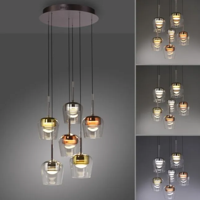 Paul Neuhaus LED Pendelleuchte Q-KON 6-flammig mehrfarbig Smart Home