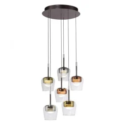 Paul Neuhaus LED Pendelleuchte Q-KON 6-flammig mehrfarbig Smart Home