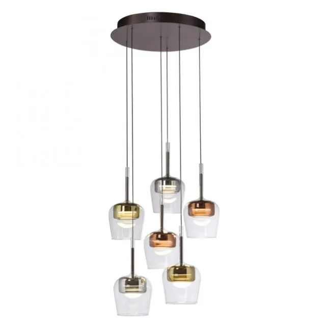 Paul Neuhaus LED Pendelleuchte Q-KON 6-flammig mehrfarbig Smart Home