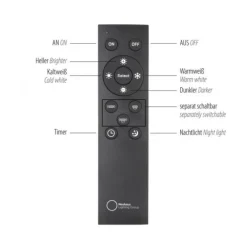 Paul Neuhaus LED Pendelleuchte PURE Clipse, platin (grau), Fernbedienung, Comfort Lift, Memoryfunktion