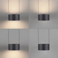 Paul Neuhaus LED Pendelleuchte PURE Clipse, platin (grau), Fernbedienung, Comfort Lift, Memoryfunktion