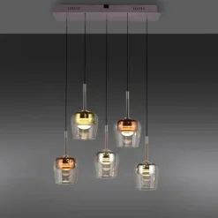 Paul Neuhaus LED Pendelleuchte Q-KON 5-flammig mehrfarbig Smart Home