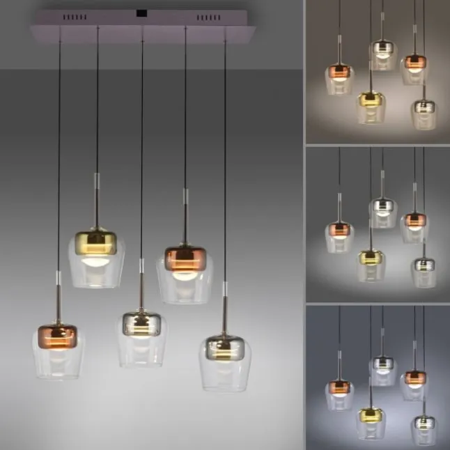 Paul Neuhaus LED Pendelleuchte Q-KON 5-flammig mehrfarbig Smart Home