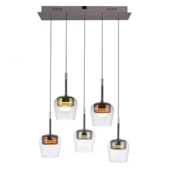 Paul Neuhaus LED Pendelleuchte Q-KON 5-flammig mehrfarbig Smart Home