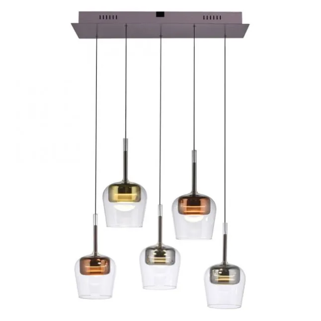Paul Neuhaus LED Pendelleuchte Q-KON 5-flammig mehrfarbig Smart Home