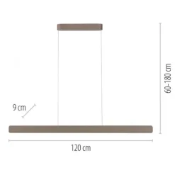 Paul Neuhaus LED Pendelleuchte Q-STRETTO, bronce,