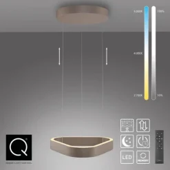 Paul Neuhaus LED Pendelleuchte Q-STRETTO, bronce