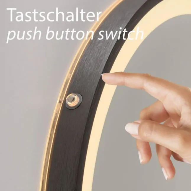 Paul Neuhaus LED Spiegel VIDRO, grau