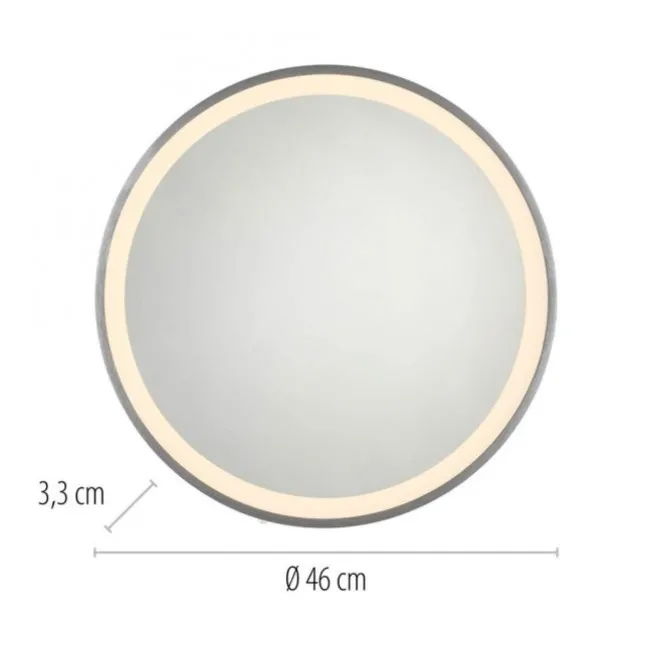 Paul Neuhaus LED Spiegel VIDRO, grau