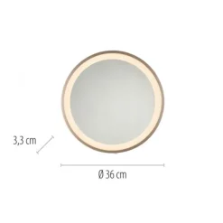 Paul Neuhaus LED Spiegel VIDRO, bronce,