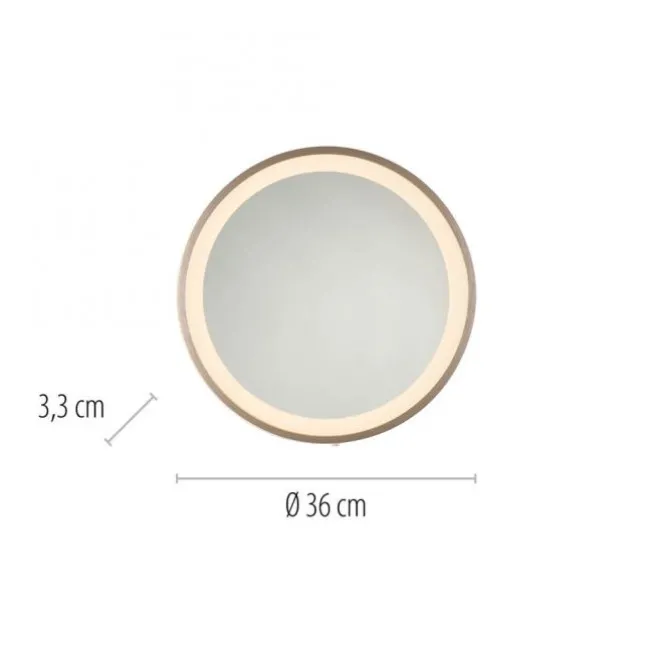 Paul Neuhaus LED Spiegel VIDRO, bronce,
