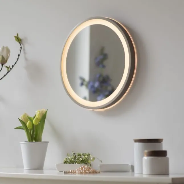 Paul Neuhaus LED Spiegel VIDRO, bronce,