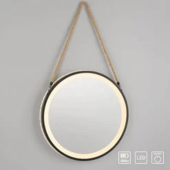Paul Neuhaus LED Spiegel VIDRO, schwarz,