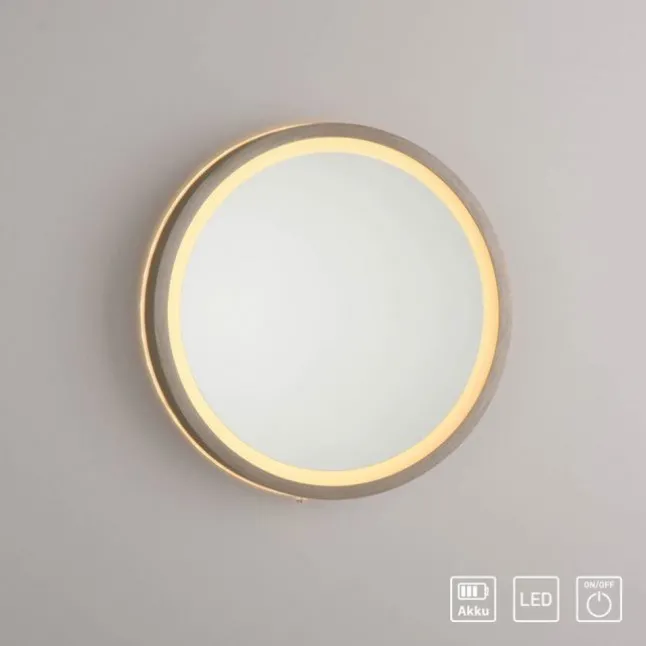 Paul Neuhaus LED Spiegel VIDRO, bronce,