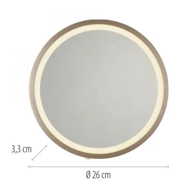 Paul Neuhaus LED Spiegel VIDRO, bronce,