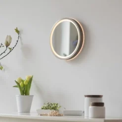 Paul Neuhaus LED Spiegel VIDRO, bronce,