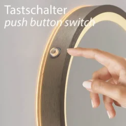 Paul Neuhaus LED Spiegel VIDRO, bronce,