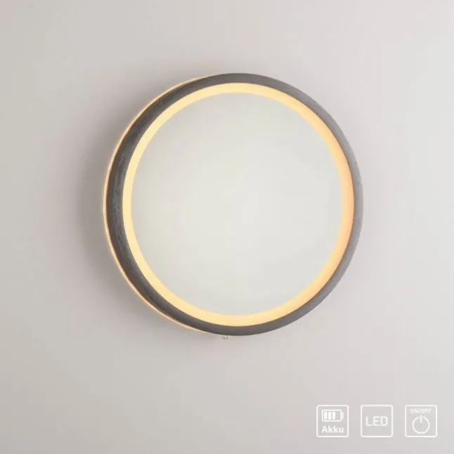 Paul Neuhaus LED Spiegel VIDRO, grau,