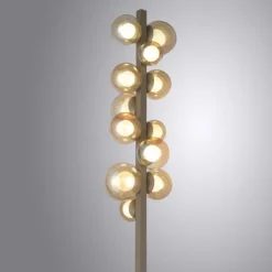 Paul Neuhaus LED Stehleuchte PURE Popup bronce dimmbar Amberglas