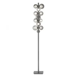 Paul Neuhaus LED Stehleuchte PURE Popup platin (grau) dimmbar Rauchglas CCT
