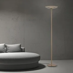 Paul Neuhaus LED Stehleuchte Pure Moon bronce Touchdimmer Amberfarben