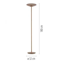 Paul Neuhaus LED Stehleuchte Pure Moon bronce Touchdimmer Amberfarben