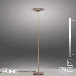 Paul Neuhaus LED Stehleuchte Pure Moon bronce Touchdimmer Amberfarben