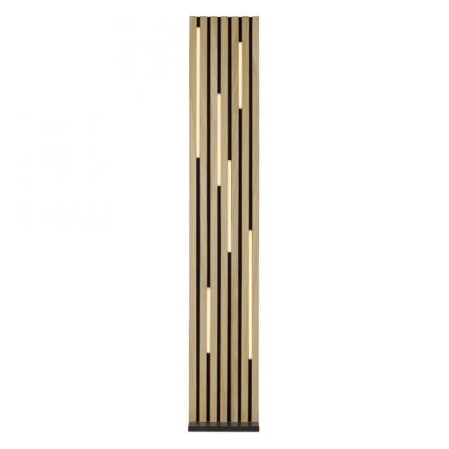 Paul Neuhaus LED Stehleuchte Q-AKUSTIK Holz-natur Smarthome steuerbar