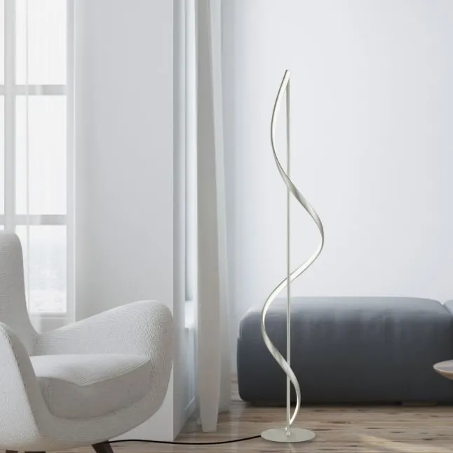 Paul Neuhaus LED Stehleuchte Q-SWING silber steuerbar Smart Home