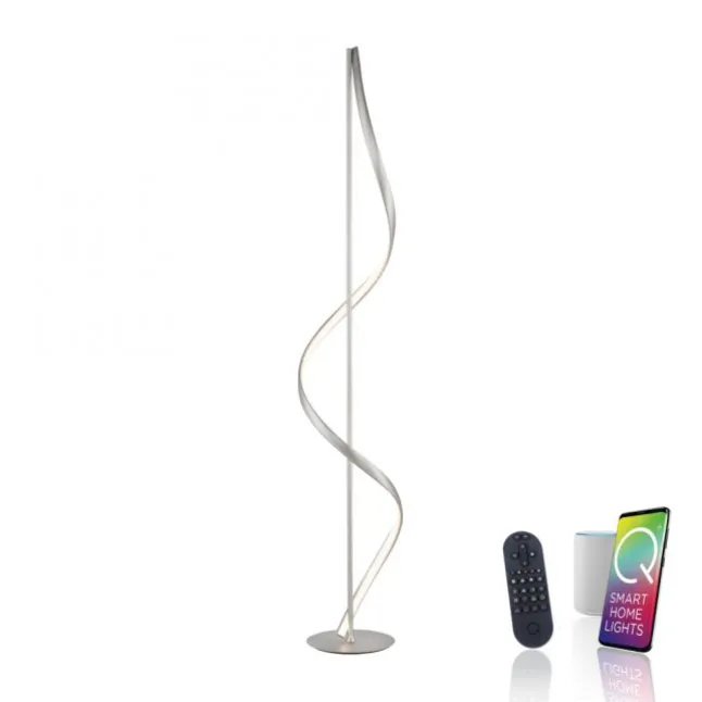 Paul Neuhaus LED Stehleuchte Q-SWING silber steuerbar Smart Home