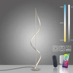 Paul Neuhaus LED Stehleuchte Q-SWING silber steuerbar Smart Home