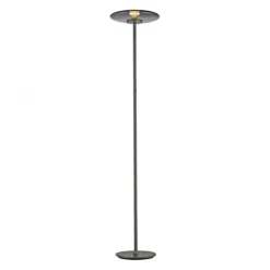 Paul Neuhaus LED Stehleuchte PURE Vitrum platin (grau) Touch Rauchglas