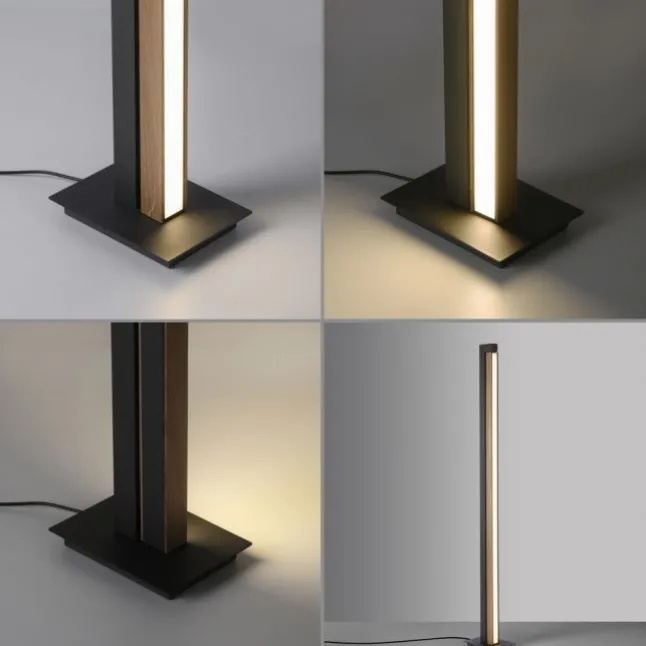 Paul Neuhaus LED Stehleuchte PURE-LINES Floor oak/graphite drehbar dimmbar