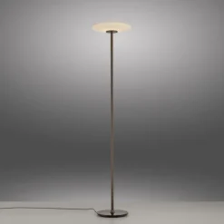 Paul Neuhaus LED Stehleuchte PURE Vitrum Glas dark-metal brown