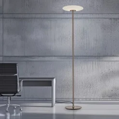 Paul Neuhaus LED Stehleuchte PURE Vitrum Glas dark-metal brown