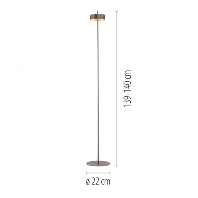 Paul Neuhaus LED Stehleuchte Q-ROTATE dark-metal brown Smarthome