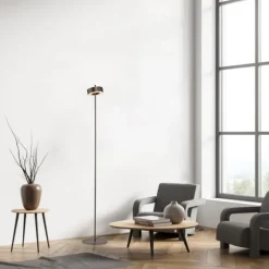Paul Neuhaus LED Stehleuchte Q-ROTATE dark-metal brown Smarthome