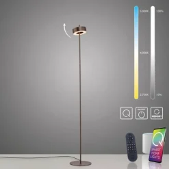 Paul Neuhaus LED Stehleuchte Q-ROTATE dark-metal brown Smarthome