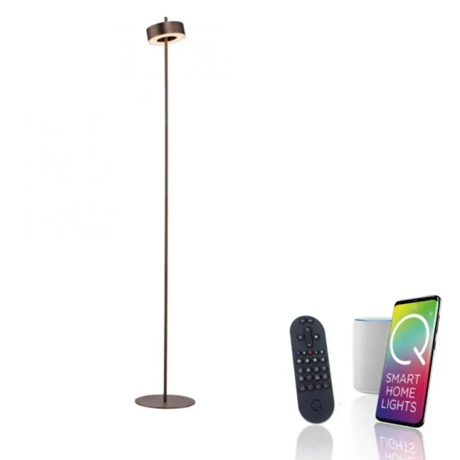 Paul Neuhaus LED Stehleuchte Q-ROTATE dark-metal brown Smarthome