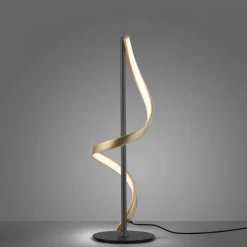 Paul Neuhaus LED Tischleuchte Q-SWING anthrazit messing matt steuerbar Smart Home