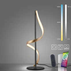 Paul Neuhaus LED Tischleuchte Q-SWING anthrazit messing matt steuerbar Smart Home