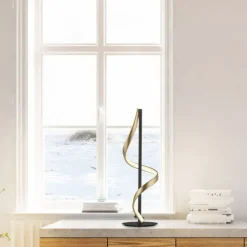 Paul Neuhaus LED Tischleuchte Q-SWING anthrazit messing matt steuerbar Smart Home