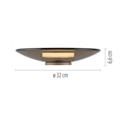Paul Neuhaus LED Tischleuchte Pure Moon bronce, dark smokey Touchdimmer