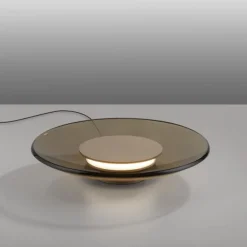 Paul Neuhaus LED Tischleuchte Pure Moon bronce, dark smokey Touchdimmer