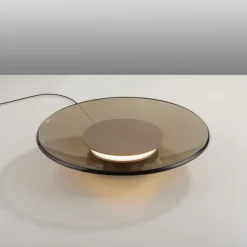 Paul Neuhaus LED Tischleuchte Pure Moon bronce, dark smokey Touchdimmer