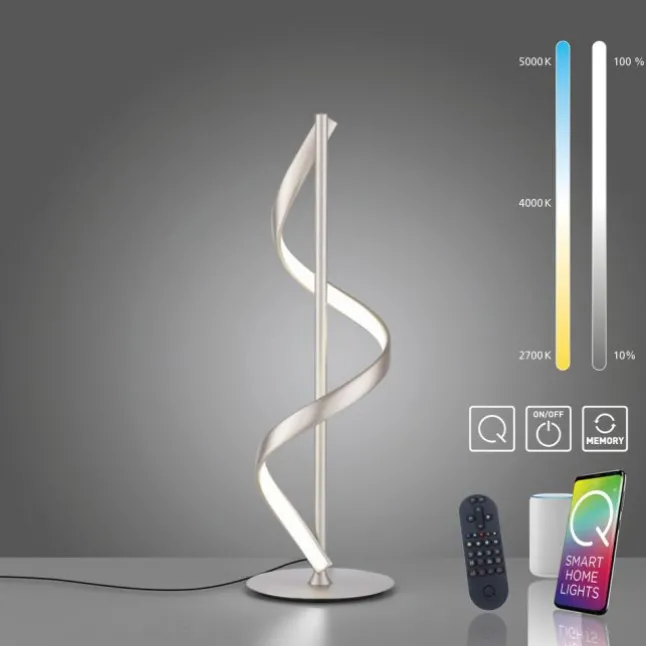 Paul Neuhaus LED Tischleuchte Q-SWING silber steuerbar Smart Home
