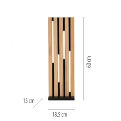 Paul Neuhaus LED Tischleuchte Q-AKUSTIK Holz-natur Smarthome App CCT