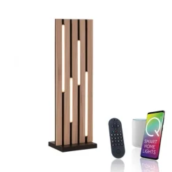 Paul Neuhaus LED Tischleuchte Q-AKUSTIK Holz-natur Smarthome App CCT