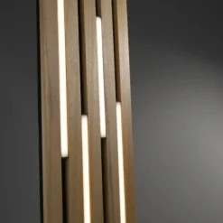 Paul Neuhaus LED Tischleuchte Q-AKUSTIK Holz-natur Smarthome App CCT