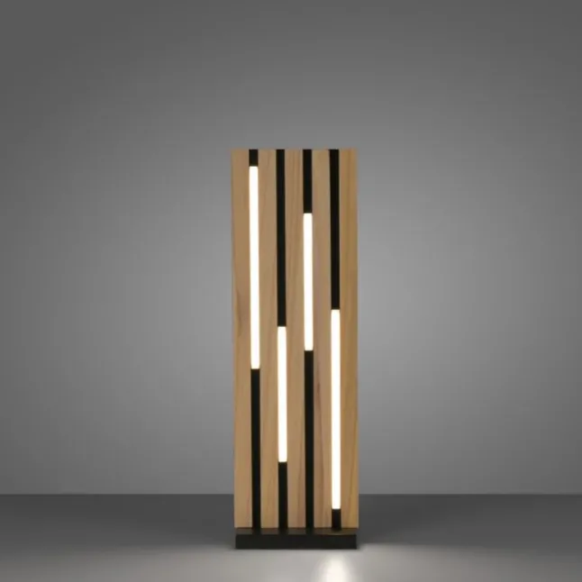 Paul Neuhaus LED Tischleuchte Q-AKUSTIK Holz-natur Smarthome App CCT